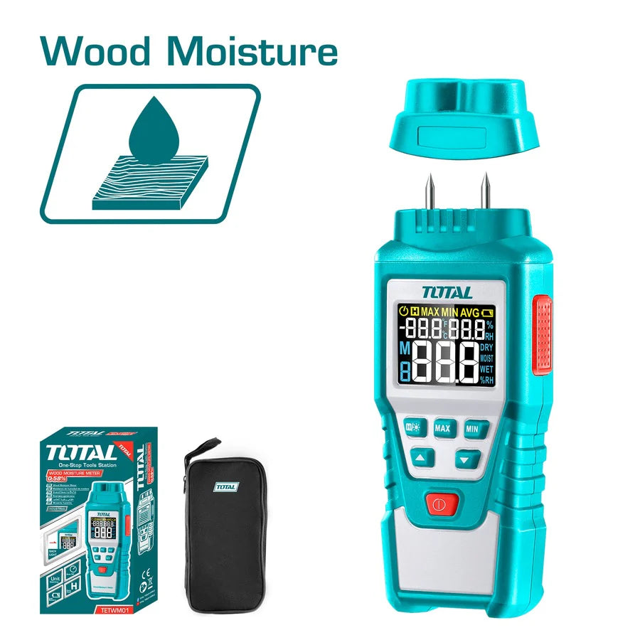 Total Digital Wood Moisture Meter TETWM01 2-70% Range Total